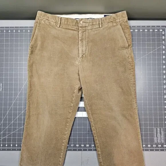 Polo Ralph Lauren Pants Mens 36x32 Corduroy Tan Khaki Preppy Utility Workwear - Picture 1 of 16